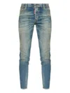 Dsquared2 Belt Loop Denim Trousers In Blue