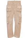 Dsquared2 Faded-effect Multi-pocket Cargo Trousers In Neutrals
