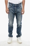 Dsquared2 Straight Leg 642 Jeans With Overlay Design 20cm In Blue