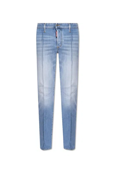 Dsquared2 Faded Flared Jeans In Blue