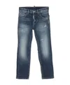 Dsquared2 Faded Imitation Denim Trousers In Blue