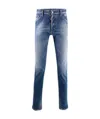 Dsquared2 Stylish Denim Trousers Featuring Belt Loops In Blue
