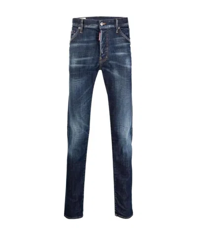 Dsquared2 Faded Slim-cut Jeans In Blue