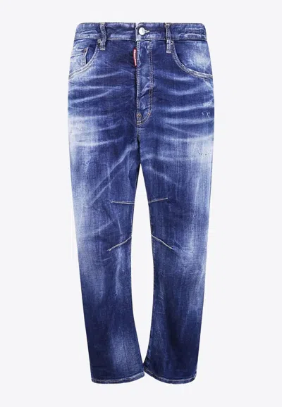DSQUARED2 FADED STRAIGHT-LEG JEANS