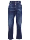 Dsquared2 Boston Basic Wash Straight-leg Jeans In Blue