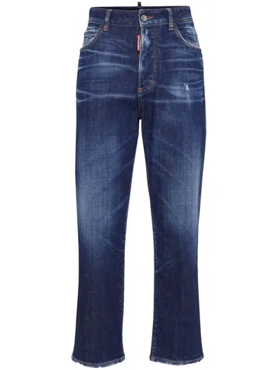 DSQUARED2 FADED STRAIGHT-LEG JEANS