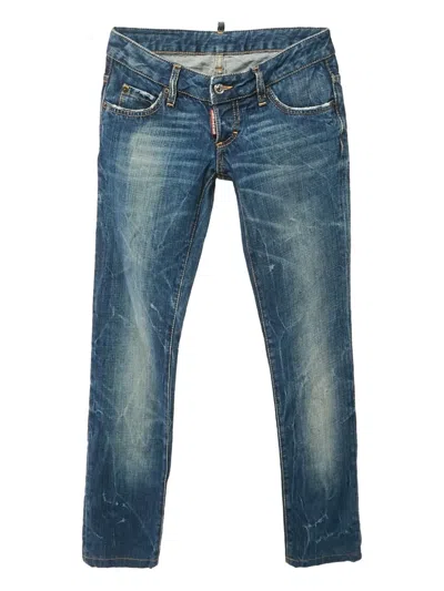 Pre-owned Dsquared2 Faded Washed Jeans In Blue