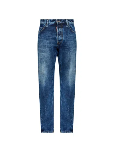 Dsquared2 Faded-effect Jeans In Blue