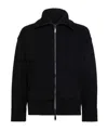 Dsquared2 Fake Stitch D2 Zipped Cardigan In Black