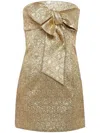 Dsquared2 Fame Bow Mini Dress In Gold