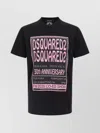 Dsquared2 Black T-shirt With 30th Anniversary Pink Print In Black