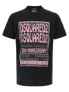 Dsquared2 Black T-shirt With 30th Anniversary Pink Print