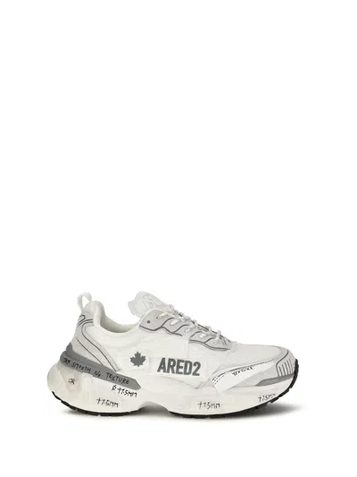 Dsquared2 Faster Mesh Upper Rubber Sole Low-top Sneakers In White
