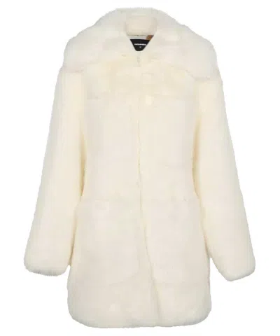 Dsquared2 Faux Fur Coat In White