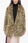 Dsquared2 Faux-fur Coat With Animalier Print