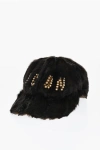 Dsquared2 Faux Fur Icon Cap With Golden-effect Detail