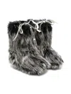 Dsquared2 Faux-fur Lace-up Boots In Black
