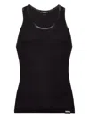 Dsquared2 Faux-fur Trim Tank Top In Black
