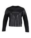 Dsquared2 Faux Leather Jumper In Black Polyester In Black