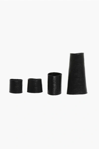 Dsquared2 Faux Leather Rings Set