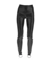 Dsquared2 Faux Leather Stirrup Leggings In Black