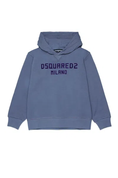 Dsquared2 Babies' Hoodie With Logo In Blue