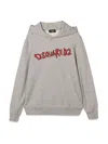 Dsquared2 Grey Cotton Hoodie In Grey
