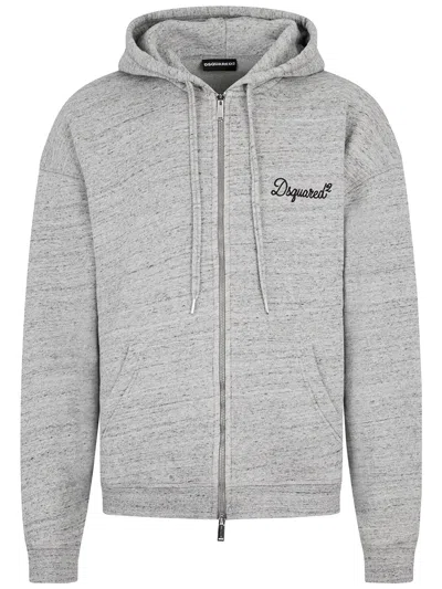 Dsquared2 Felpa Con Zip Grey Zip-up Hoodie In Gray