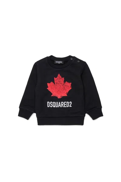 Dsquared2 Crewneck Sweatshirt With Logo In Black