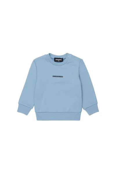 Dsquared2 Babies' Crew-neck Sweatshirt With  Logo In Blue