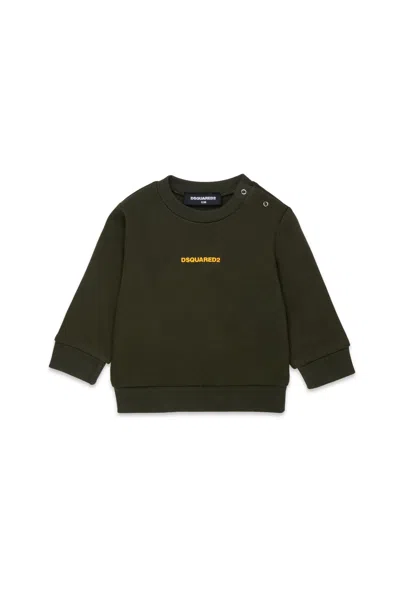 Dsquared2 Crew-neck Sweatshirt With  Logo In Green