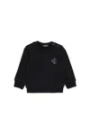 Dsquared2 Crew-neck Sweatshirt With Logo Maple Leaf In Black