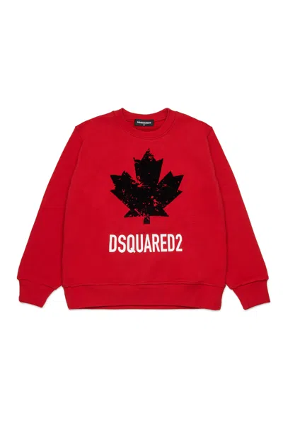 Dsquared2 Felpa Girocollo Con Logo Sport