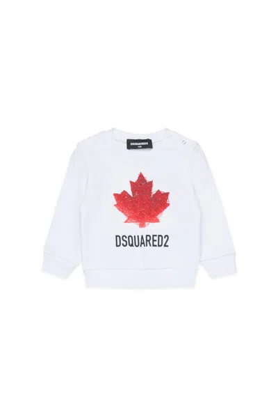Dsquared2 Crewneck Sweatshirt With Logo In White