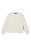 Dsquared2 Felpa Girocollo In Velluto A Coste In Gray