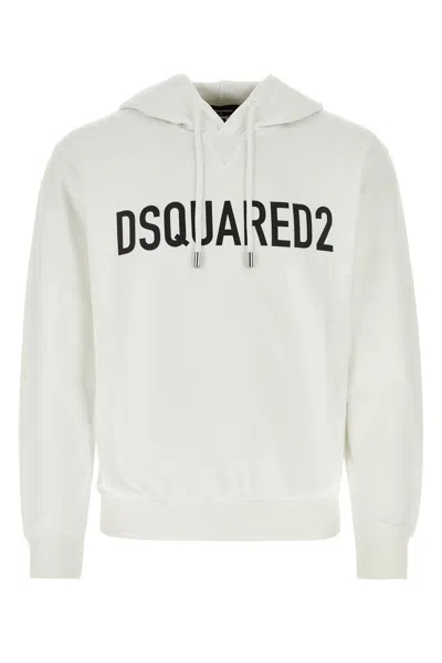 DSQUARED2 DSQUARED WHITE COTTON SWEATSHIRT