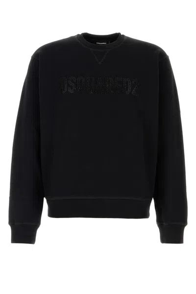 DSQUARED2 DSQUARED BLACK COTTON SWEATSHIRT