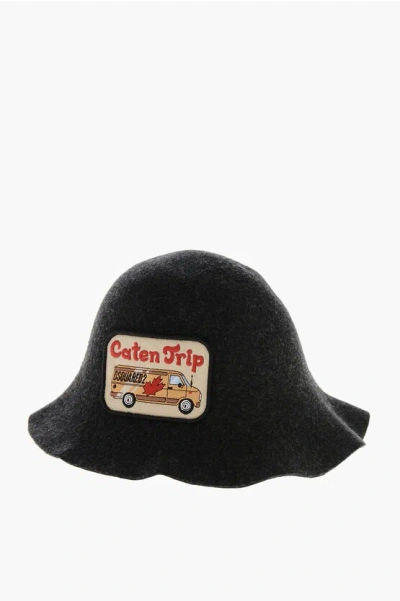 Dsquared2 Felt Caten Trip Hat In Black
