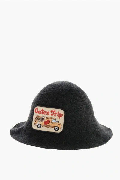 Dsquared2 Felt Caten Trip Hat In Gray