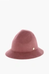 Dsquared2 Felt Cloche Hat With Metal Detail In Transparent
