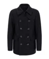 Dsquared2 Wool Coat With Button Detailing And Pockets In Blue