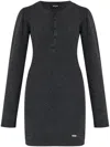 Dsquared2 Fine-knit Wool Minidress In Grey
