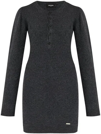DSQUARED2 FINE-KNIT WOOL MINIDRESS