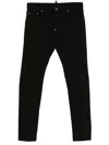 Dsquared2 Stretch Cotton Trouser With White Bull Tag In Black