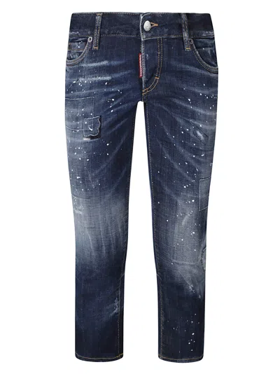 Dsquared2 Fitted Cropped Jeans In Blue