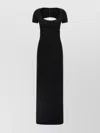 Dsquared2 Fitted Long Dress Round Neckline In Black