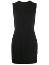 Dsquared2 Fitted Midi Dress With Floral Bead Embellishments In Black