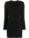 Dsquared2 Fitted Midi Dress With Intricate Bead Embellishments In Black
