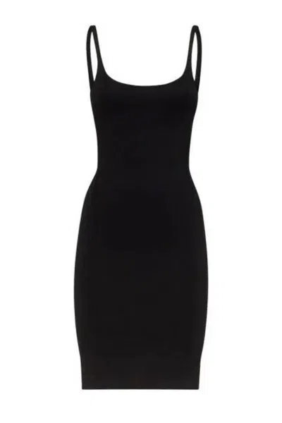 Dsquared2 Fitted Mini Dress With Thin Straps In Black