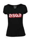 Dsquared2 Fitted Round Neck T-shirt In Black